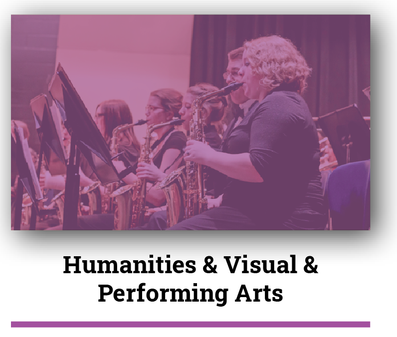 students playing woodwind instruments with a magenta overlay